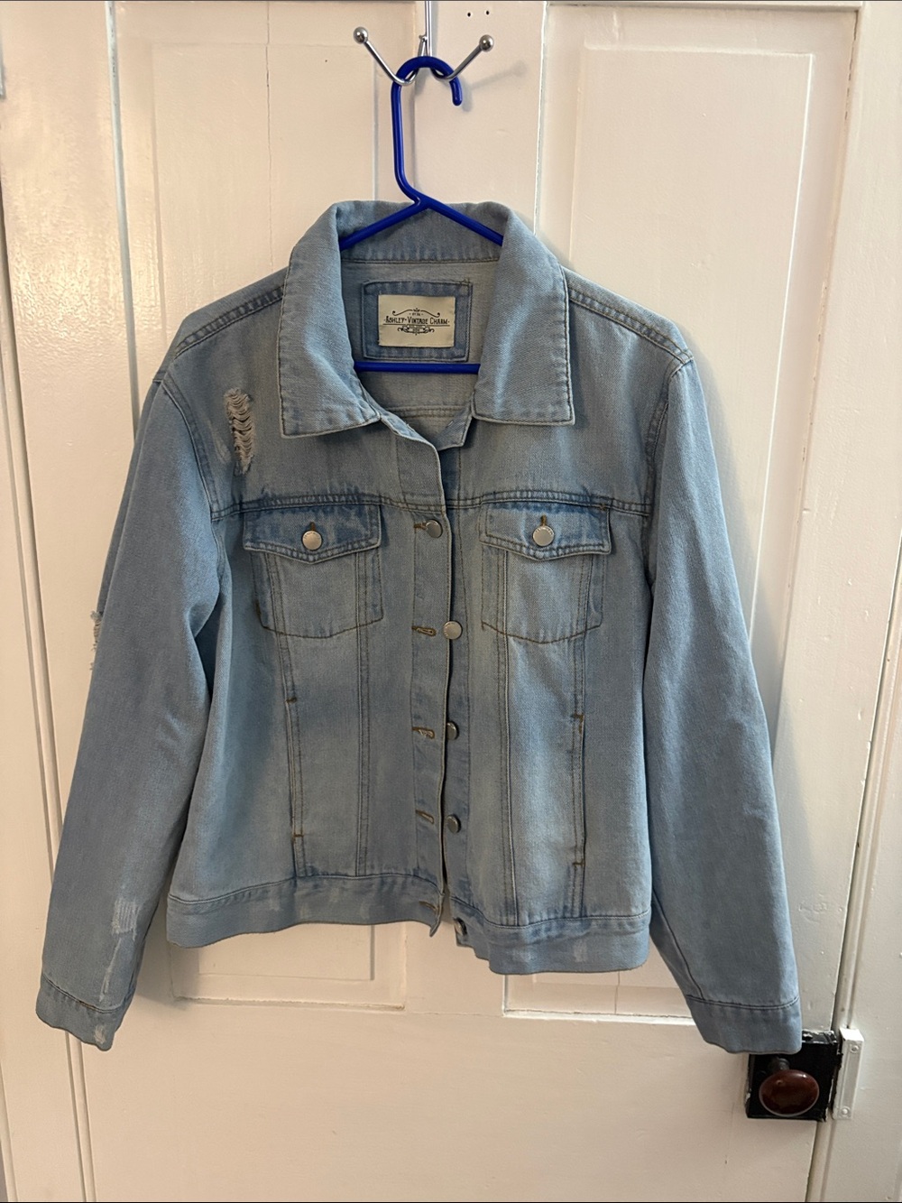 Women's Light Blue Denim Jacket - Casual Trucker Style